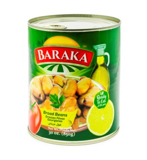 Broad Beans Bajella in tin "BARAKA" 850g x 12